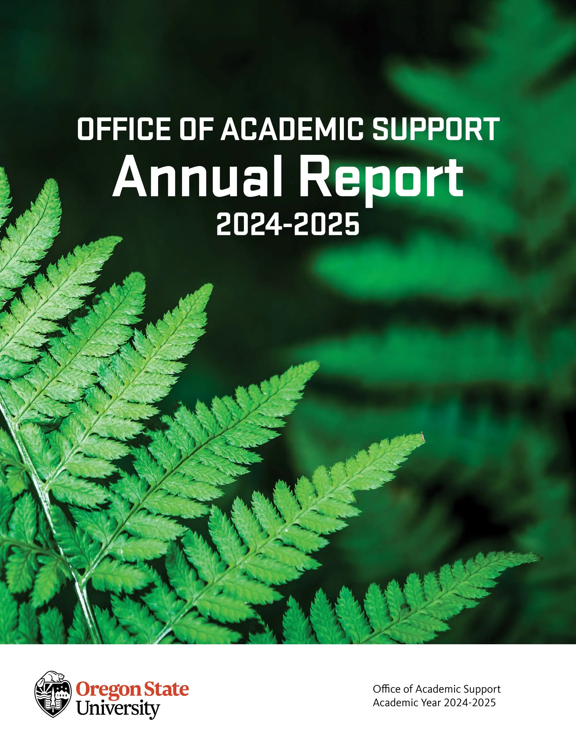 Cover of Office of Academic Support Annual Report 2024-2025