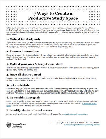 7 ways to create a productive study space