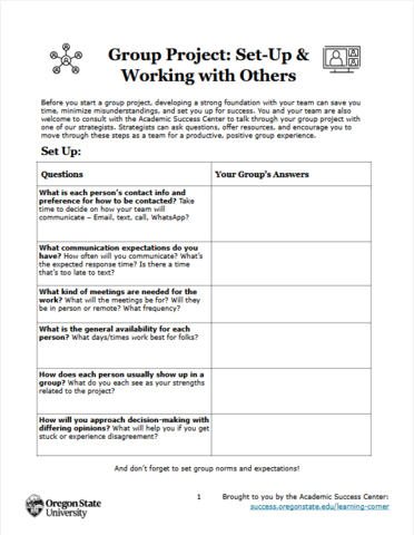 Group Project: Set-Up & Working with Others