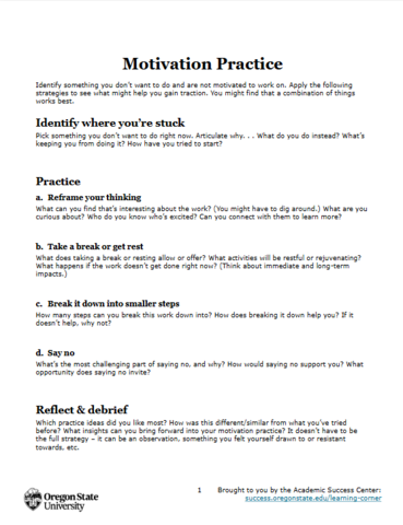 Motivation Practice
