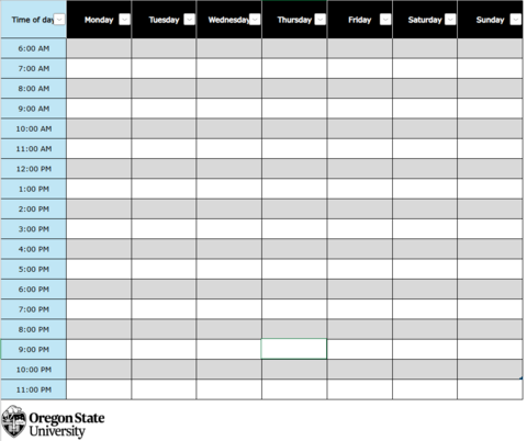 Weekly Calendar