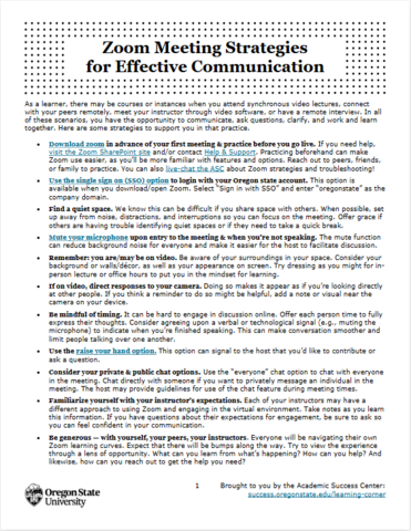 Zoom meeting strategies for effective communication